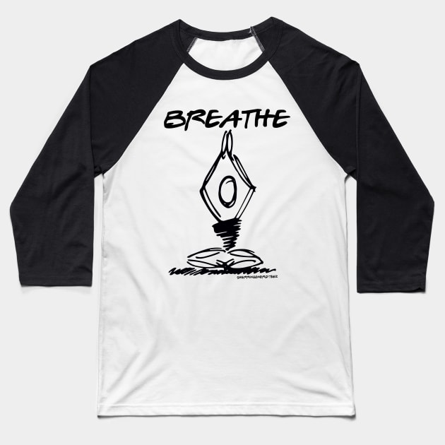 Breathe Yoga Pose v2 Baseball T-Shirt by SherringenergyTeez